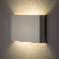 Nowodvorski Lighting Haga wall light, light grey, metal, 25 cm wide, G9