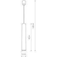 Nowodvorski Lighting Eye pendant light, 1-bulb, graphite, shade height 40 cm