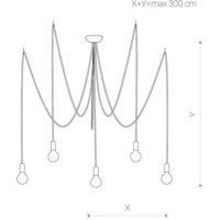 Nowodvorski Lighting Spider pendant light in black, 5-bulb