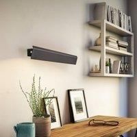 Nowodvorski Lighting Wing wall lamp, black, steel, switch, 68 cm wide