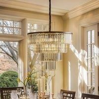 Nowodvorski Lighting Cristal pendant light, transparent/black, 71 cm