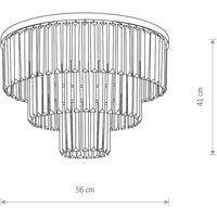 Nowodvorski Lighting Cristal ceiling light, transparent/black, 56cm