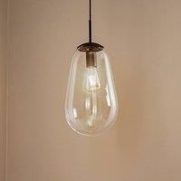 Nowodvorski Lighting Pear M pendant light with glass shade, black