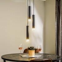 Nowodvorski Lighting Baton pendant fitting, black, 3-bulb