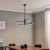 Nowodvorski Lighting Orbit VI ceiling light, black, 6-bulb