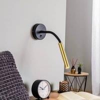 Nowodvorski Lighting Stalactite wall light flexible arm 1-bulb brass