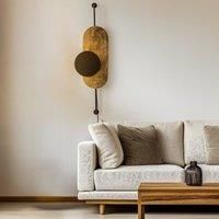 Nowodvorski Lighting Wheel wall light, gold with black shade