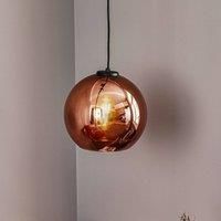 Nowodvorski Lighting Polaris pendant light, mirrored glass, copper