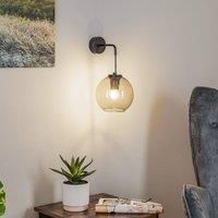 Nowodvorski Lighting Vetro wall light with smoky grey glass shade