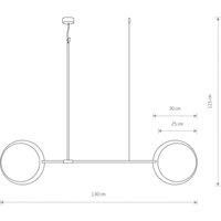 Nowodvorski Lighting Minimal pendant light in oak, 2-bulb