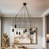 Nowodvorski Lighting Imbria hanging light, 10-bulb, length 126cm black