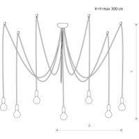 Nowodvorski Lighting Spider pendant light in white, 7-bulb