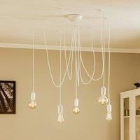 Nowodvorski Lighting Spider pendant light in white, five-bulb