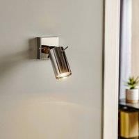 Round wall spotlight, chrome, one-bulb