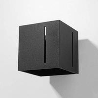 SOLLUX LIGHTING Topic wall light up/down, aluminium, black