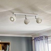 Euluna Flame downlight in white, three-bulb