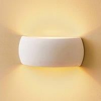 Euluna Curve wall light up/down made of white ceramics