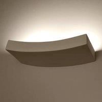 SOLLUX LIGHTING Lino wall lamp made of ceramics, curved shape