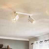 Euluna Square downlight, white, 2-bulb