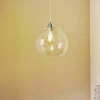 SOLLUX LIGHTING Colour hanging light, transparent glass lampshade
