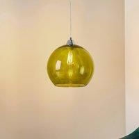 Euluna Colour hanging light, green glass lampshade