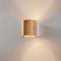 Euluna Ara wall light as a wooden cylinder
