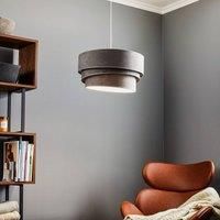 Duolla Devon hanging light, grey/white 45 cm