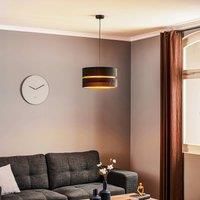 Duolla Duo hanging light, black/gold, 40 cm, 1-bulb