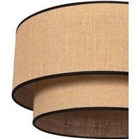 Euluna Boho jute & black ceiling light 60 cm
