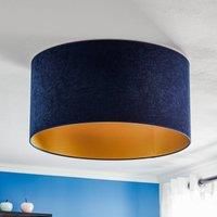 Euluna Golden Roller ceiling lamp 60 cm dark blue/gold