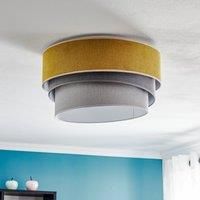 Duolla Pastell Trio ceiling lamp 45cm yellow/grey