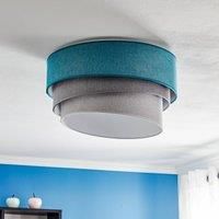 Duolla Pastell Trio ceiling lamp 45cm turquoise/grey