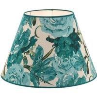 Sofia lampshade height 31 cm, floral turquoise
