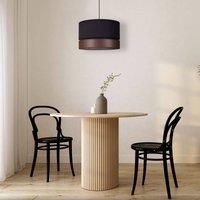 Euluna Levo hanging light, 40 cm dark oak/black