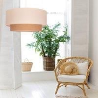 Duolla Boho pendant light, 60 cm 1-bulb ecru/jute brown