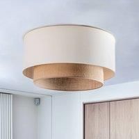 Duolla Boho ceiling light, 1-bulb, 60 cm, jute