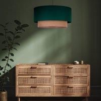 Duolla Boho pendant light 45 cm 1-bulb green/jute