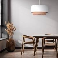 Euluna Boho pendant light 45 cm 1-bulb white/jute