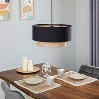 Duolla Boho pendant light 45 cm 1-bulb black/jute