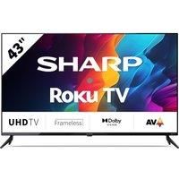 SHARP 4T-C43FJ7KL1FB Smart 4K Ultra HD HDR LED TV, Black