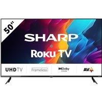 50" SHARP 4T-C50FJ7KL1FB Smart 4K Ultra HD HDR LED TV, Black