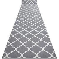RugsX Anti-Slip Trellis Runner in Grey | Size: 100 cm x 380 cm