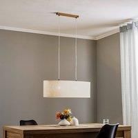 BRITOP Canvas hanging light canvas lampshade L 80 cm oval