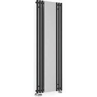 Terma Rolo Heban Black Designer Radiator with Mirror 1800 x 590mm