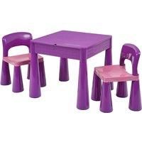 Kids Purple 5 in 1 Multipurpose Activity Table & Chairs Lego/Sand/Water/Writing