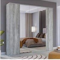 Very Home Prague 5 Door Wardrobe With Mirrors - Fsc Certified