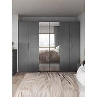 Very Home Prague Gloss 6 Door Mirrored Wardrobe - Fsc Certified