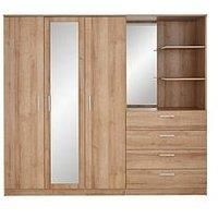 Panama 3 Door, 4 Drawer Combi Wardrobe
