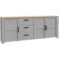 Bohol Large Sideboard In Riviera Oak Grey Oak