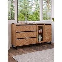 Nikomedes Sideboard In Spica Oak Matt Black Bartex Oak